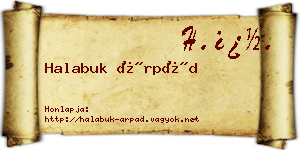 Halabuk Árpád névjegykártya